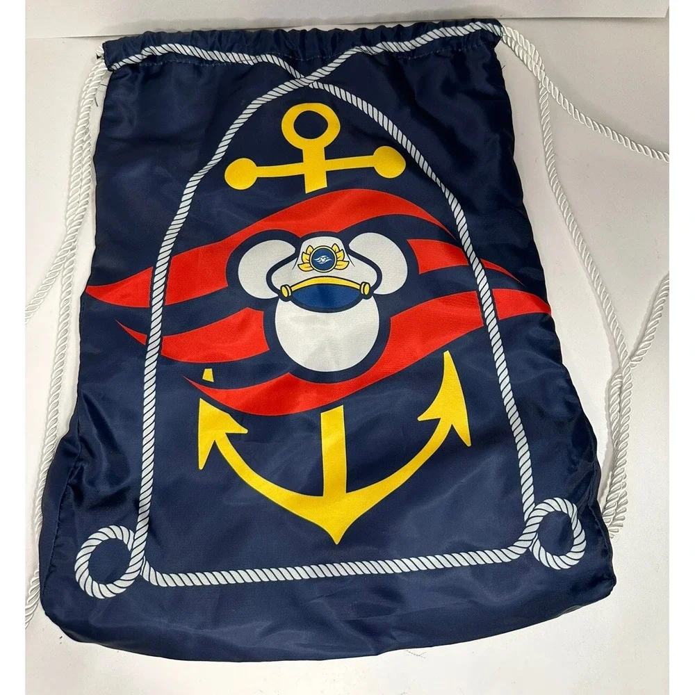 Disney Cruise Line Mickey Mouse Drawstring Backpack Excellent‎ Condition